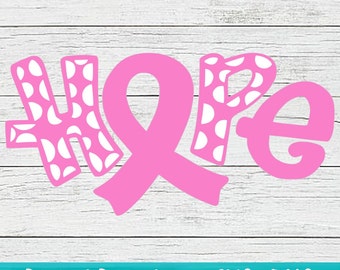 Cancer Awareness Ribbon SVG, Hope PNG (Digital Download)
