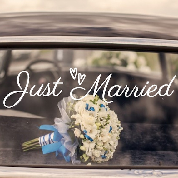 Just Married Wedding Car Window Removable Personalized Vinyl Decal, Rustic Car  Wedding Sign, Wedding Car Window Sticker, Wedding Decoration -  Denmark