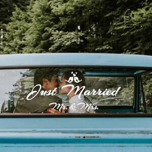 Just Married Window Vinyl Decal, Wedding Car Decoration, Just Married ...