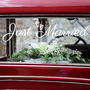 Just Married Wedding Car Window Removable Personalized Vinyl Decal ...