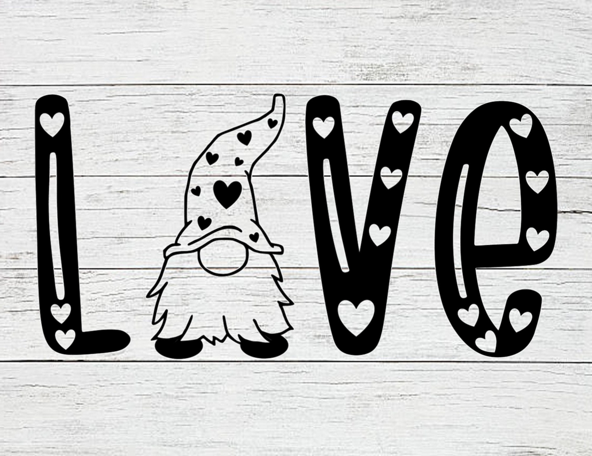 Valentine Gnome Love Gnome SVG Valentine's Day cut file | Etsy