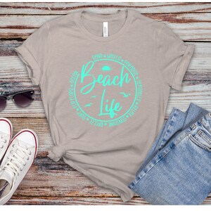 Beach Life SVG PNG instant digital download, beach shirt design, cut file for Cricut, Silhouette svg file, vacation shirt design image 5