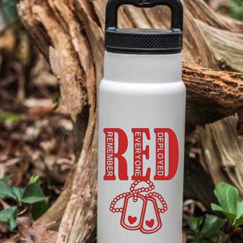 Calcomanía para auto "Viernes Rojo" con el mensaje "Recuerde a todos los que están desplegados", apoyo militar imagen 6