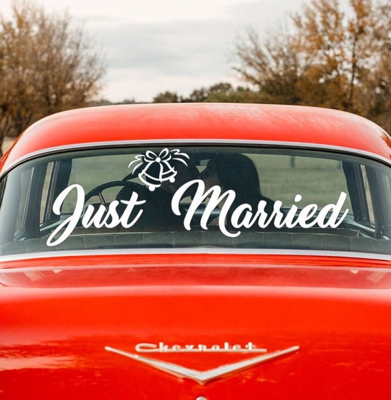 Just Married Auto Dekoration Aufkleber 