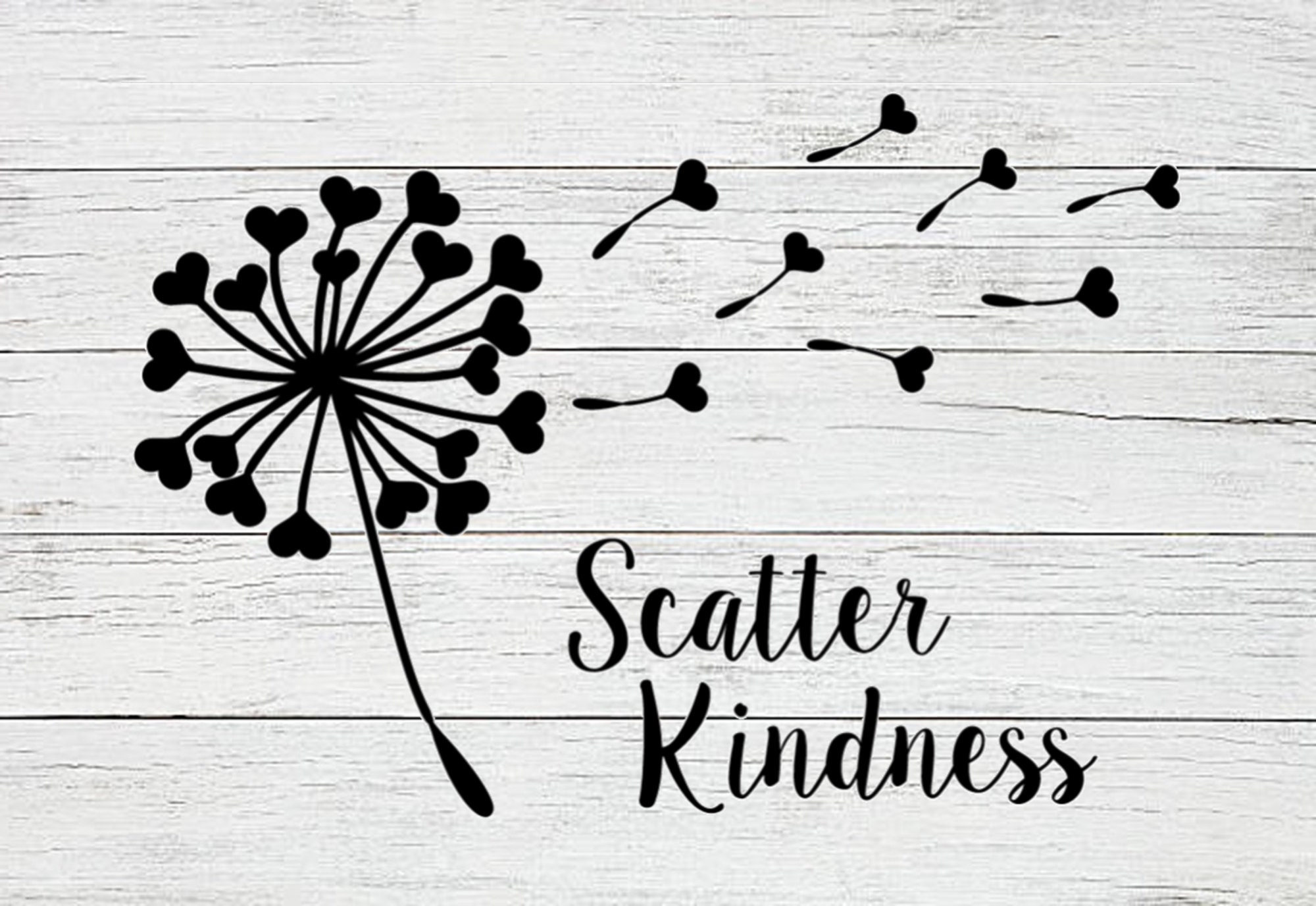 Dandelion SVG Scatter Kindness SVG Cricut Silhouette cut | Etsy