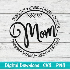 Moeder SVG t-shirtontwerp, instant digitale download PNG, Moederdag shirtontwerp, gesneden bestand voor Cricut silhouet mama cadeau