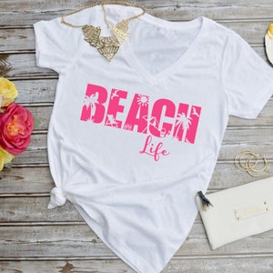 Beach Life SVG PNG instant digital download, cut file for Cricut and Silhouette, Summer t-shirt tumbler decal design stencil canvas image 2