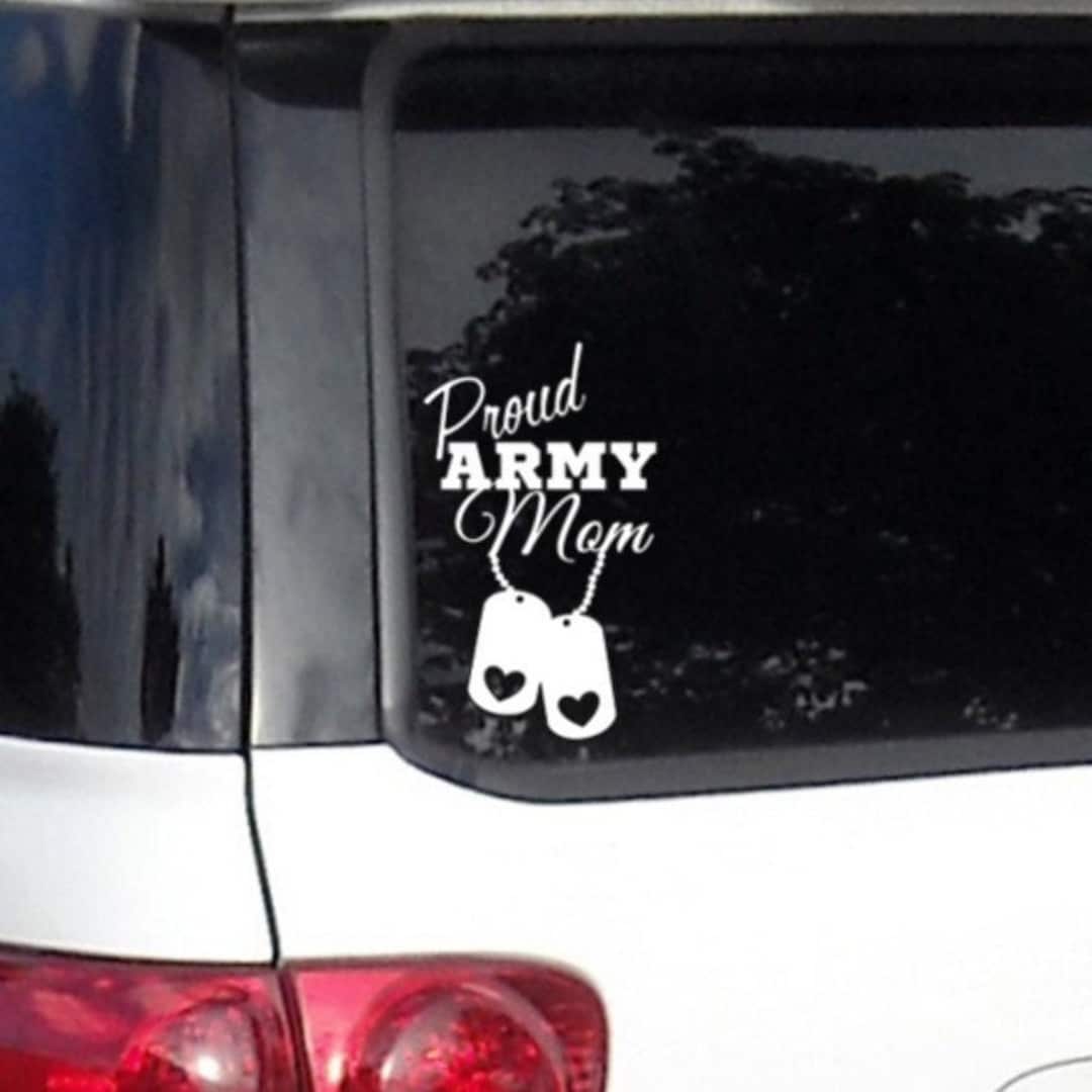 Proud Army Mom Decal, Army Family Window Sticker, Army Dad Vinyl Decal ...