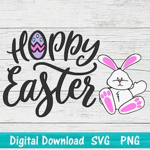 Osterhase Kinder-Shirt-Design, SVG-PNG-Dateien, Ostern-Clipart-Bild, Osterei SVG, Schnittdatei für Cricut, Silhouette und mehr