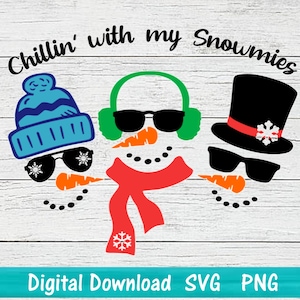 Projekt koszulki z bałwanem na zimę w formacie SVG, plik cyfrowy projektu koszulki z bałwanami na Boże Narodzenie, plik do cięcia SVG PNG dla plików do cięcia Cricut Silhouette