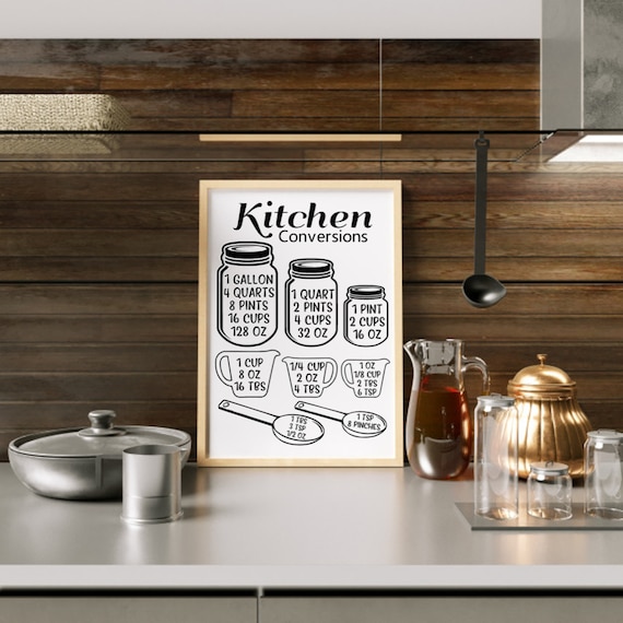 Kitchen Conversion Chart Set, Magnetic Ver & Removable, 42% OFF