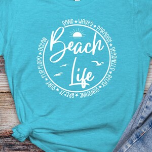 Beach Life SVG PNG instant digital download, beach shirt design, cut file for Cricut, Silhouette svg file, vacation shirt design image 6