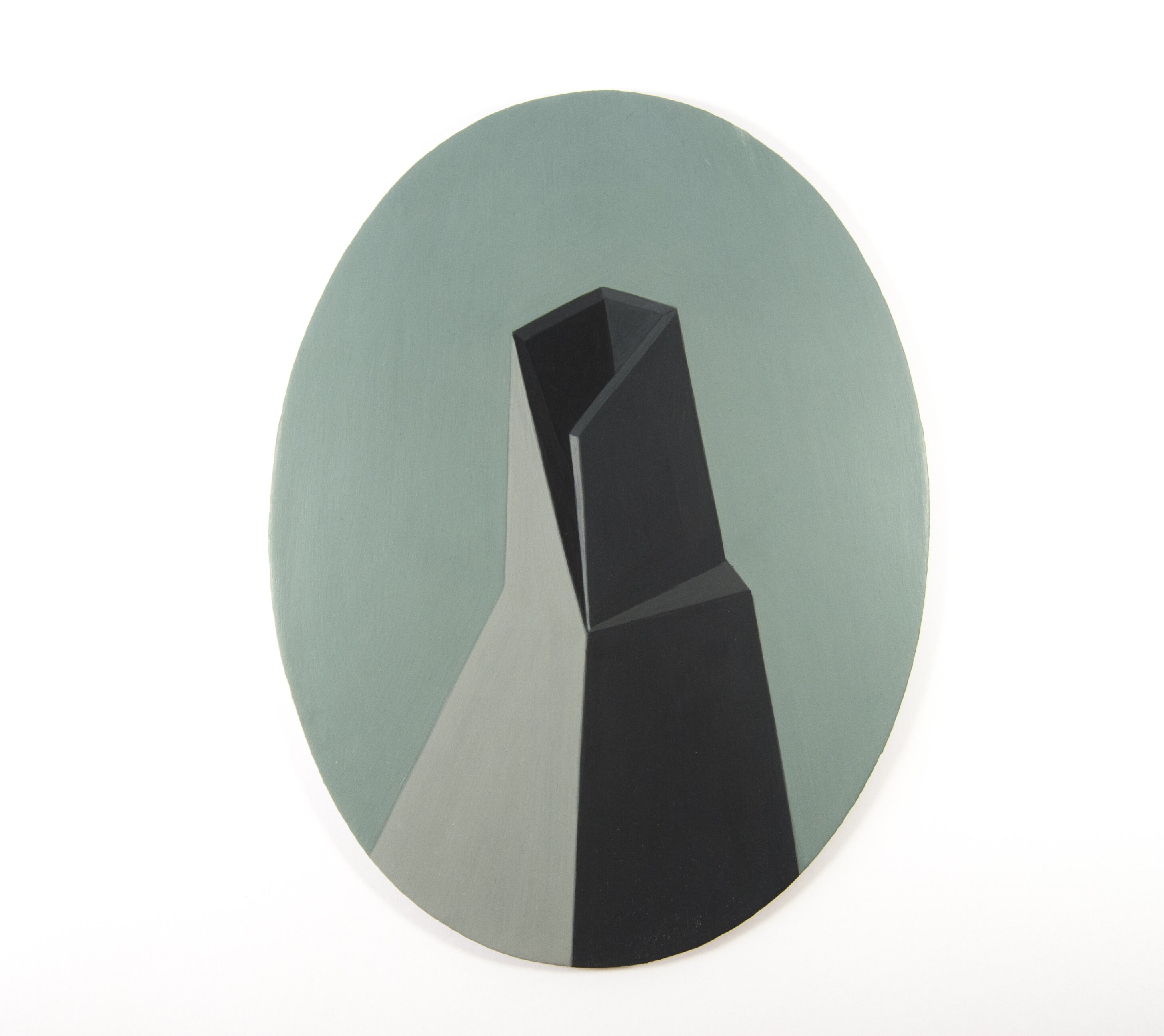 Oval Painting On Canvas Panel Geometric Artwork Abstract Etsy