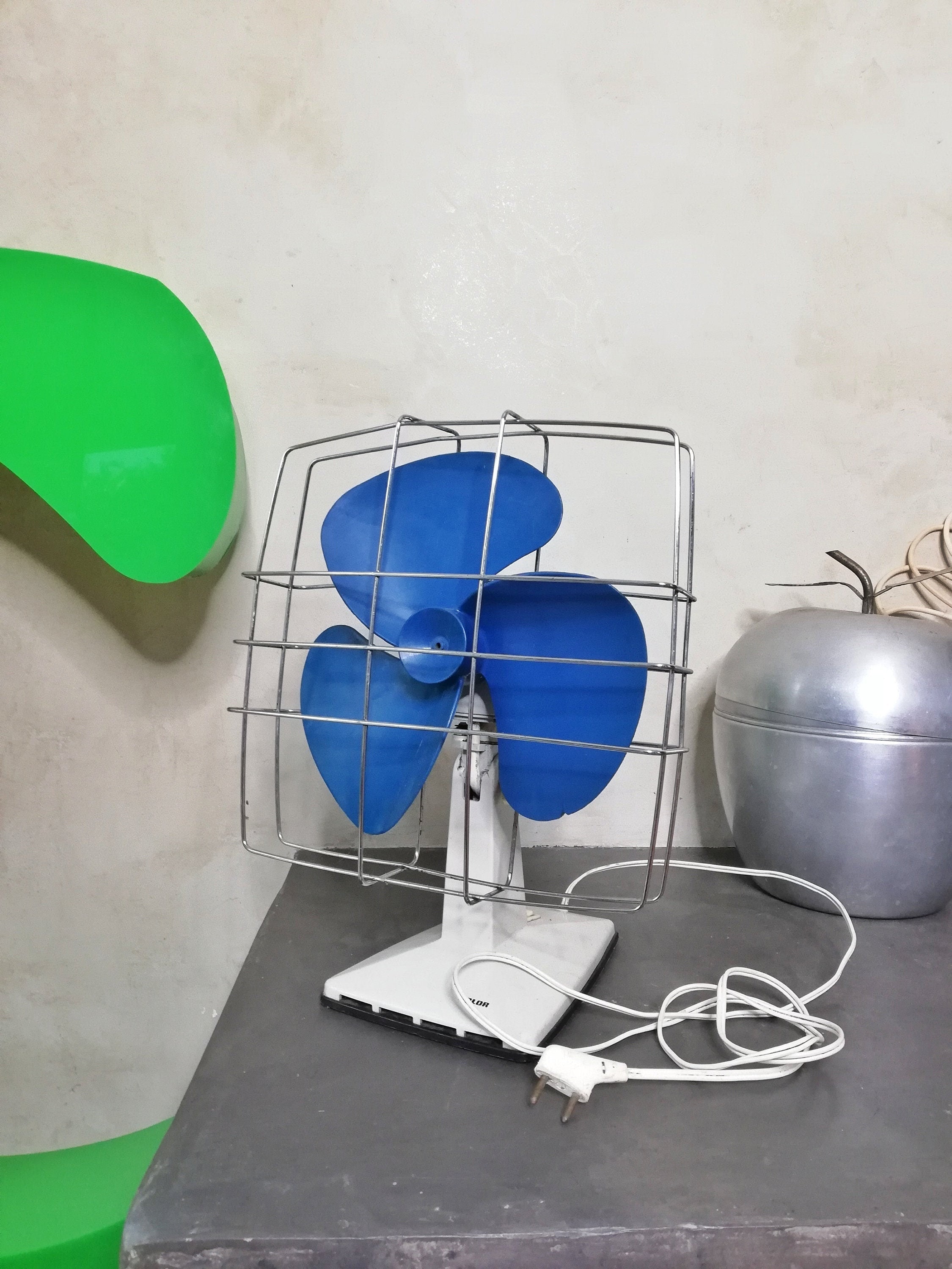 Ventilateur Français Calor Vintage Années 70, Pivotant, Made in France, Design Industriel Français, 