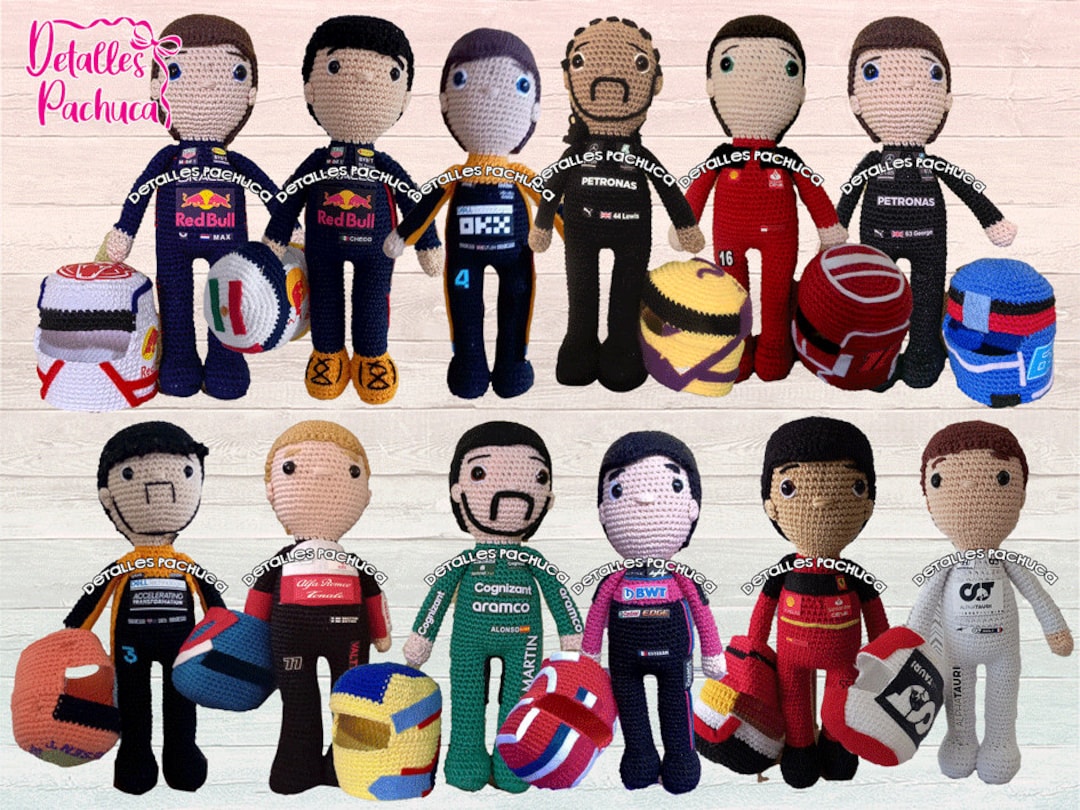 陶器製のF1ドライバーの人形 Custom F1 Racing Driver Formula 1 Amigurumi Plushie Doll - Etsy Norway