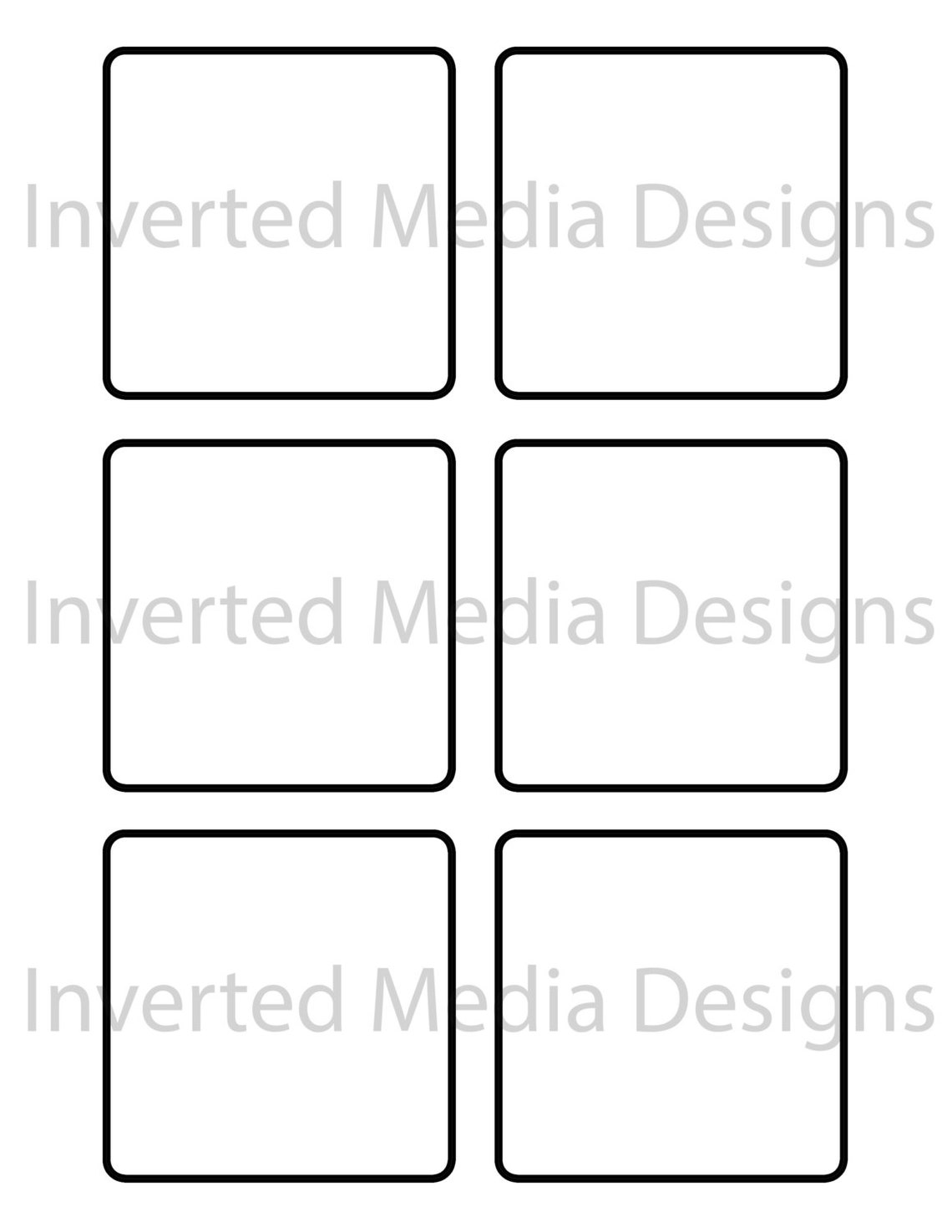 3x3 Inch Square (zentangle) Outline With Rounded Corners .PDF File - Etsy