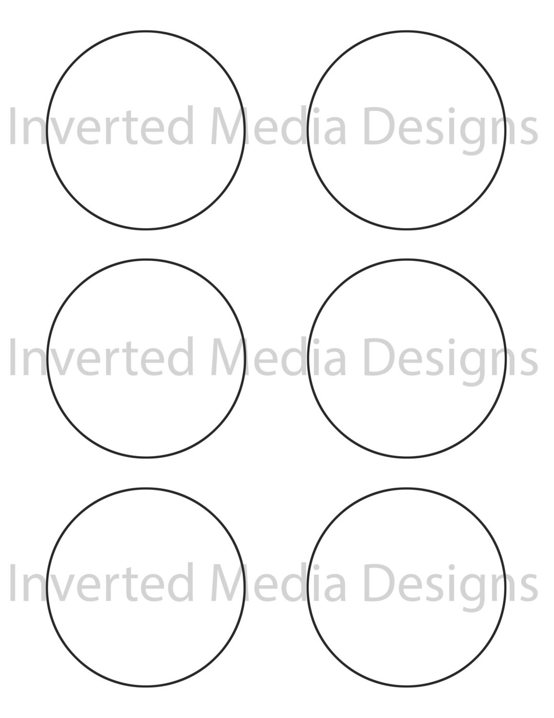 3 Inch Circle (zentangle) Bold Outline .PDF File - Etsy