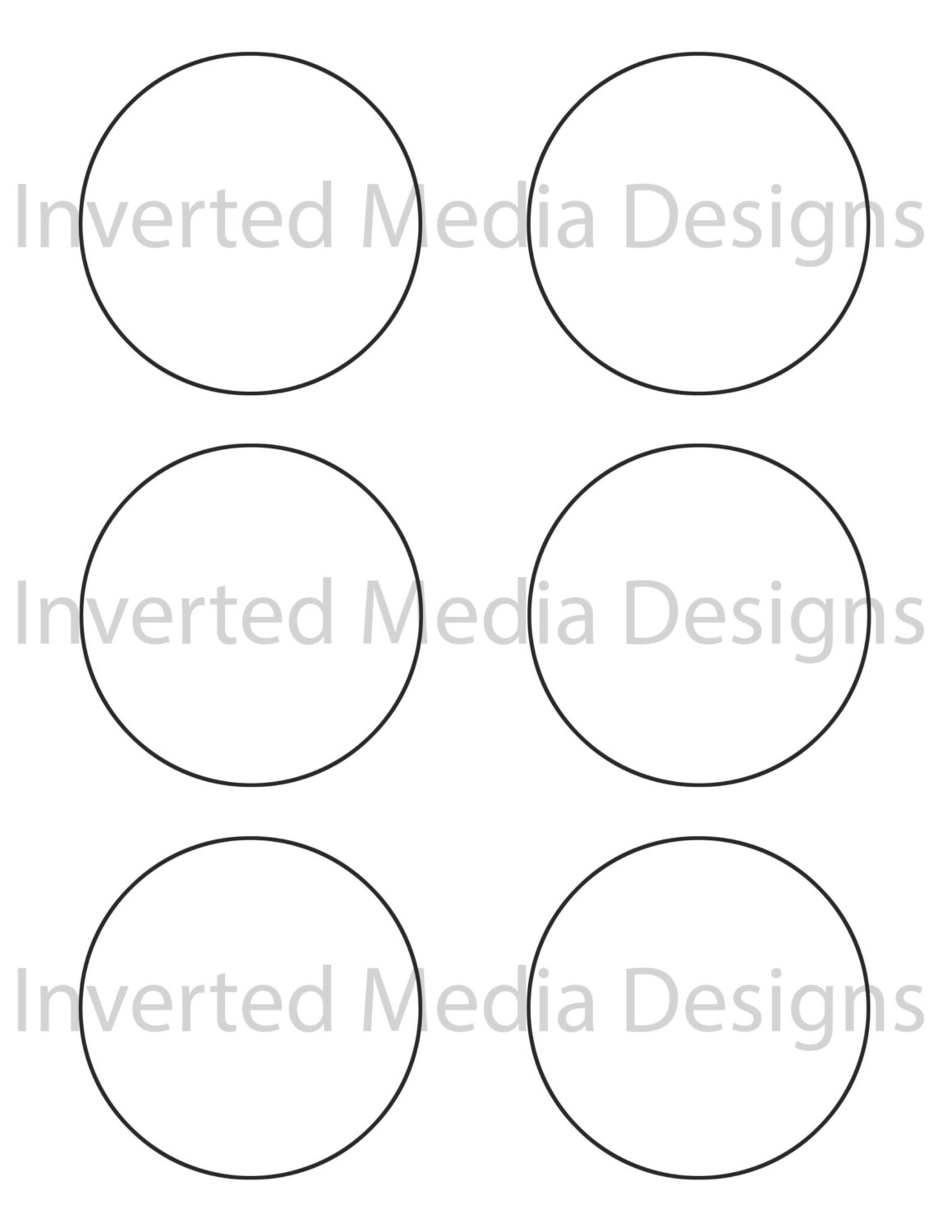 3 Inch Circle (zentangle) Bold Outline .PDF File - Etsy