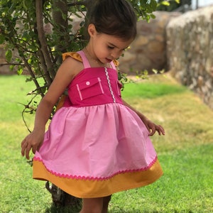 Girl's Rescue Dog Dress , Rescue Dog Costume , Pink Rescue Dog Dress , Girl's Cartoon Costumes , Girl's Dog Costume , Girl's Pink Dog Dress