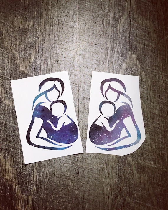sticker valentines gift keep your babies close Galaxy Babywearing Decal