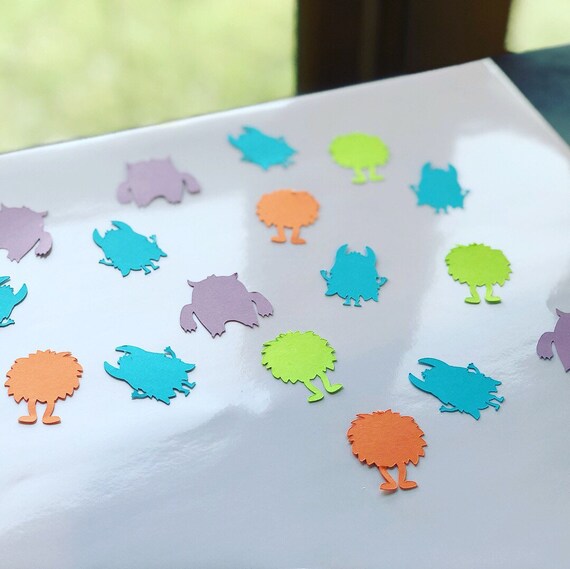 Monster Birthday Party Decor Confetti Table Scatter Monsters Etsy