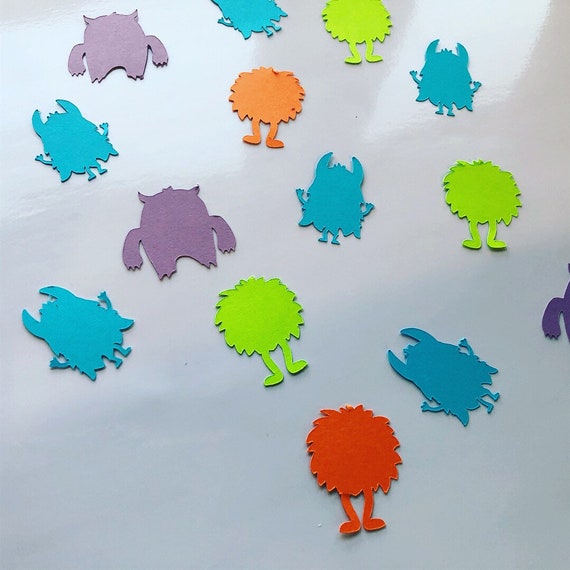 Monster Birthday Party Decor Confetti Table Scatter Monsters Etsy