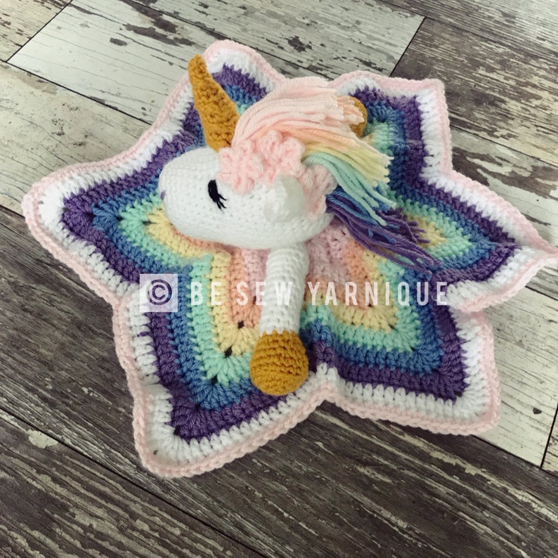 Unicorn Lovey Security Blanket Toy | Etsy