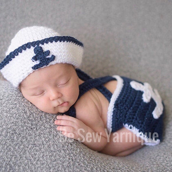 Nautical Sailor Anchor Photo Prop outfit set