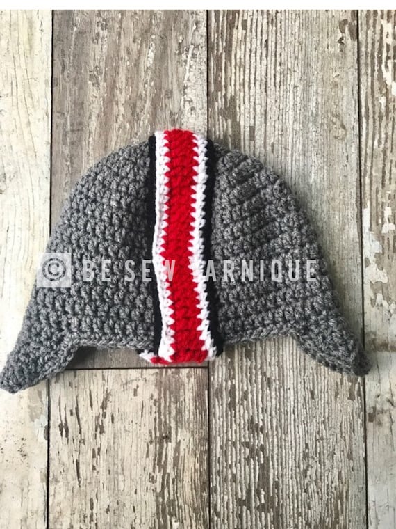 Football Helmet Crocheted Hat Beanie 
