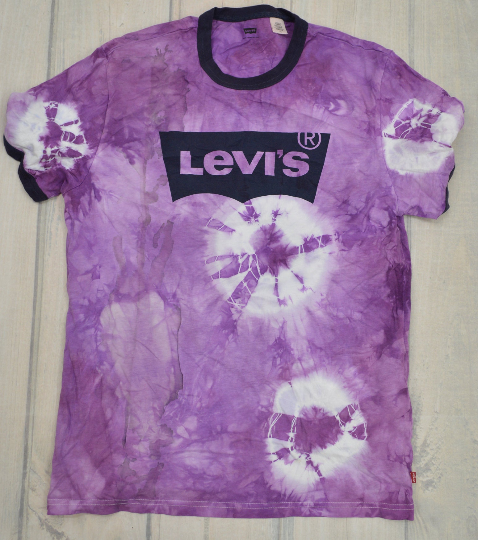 Up-cycled Levis Mens Size L Grape Tie 