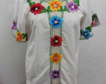 Urban Renewal Vintage 70's Embroidered Shift Dress S/M