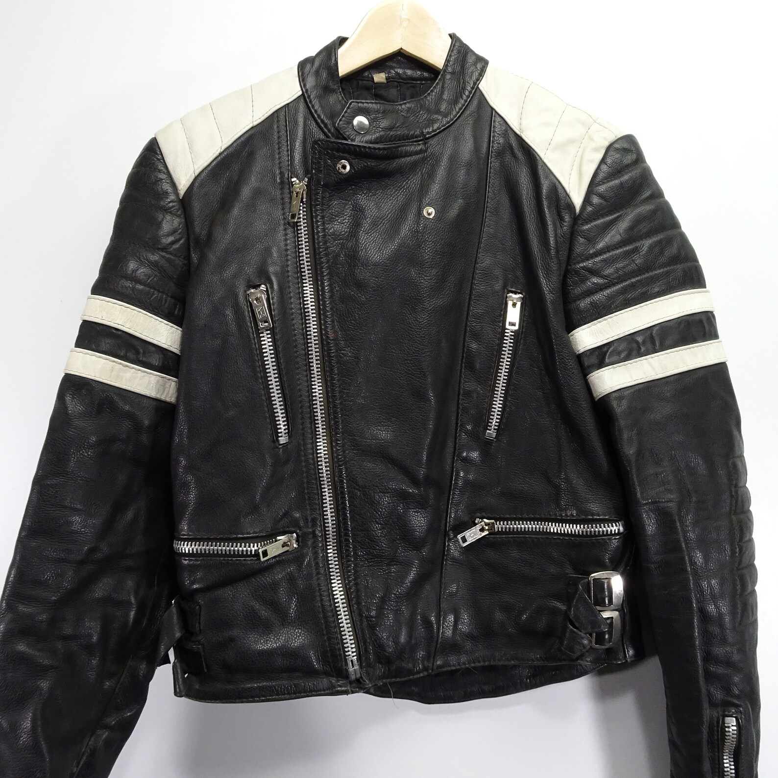 Echtes Leder Leather Motorcycle Jacket Unisex Men Women 1970s | Etsy