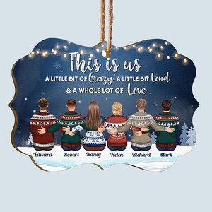 Personalized Family Christmas Ornament, Christmas Gift, Family Aluminum Ornament, Family Ornament, Custom Family Ornament, Family Ornament