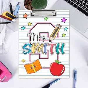 Personalized Teacher Clipboard, Custom Teacher Acrylic Clipboard, Teacher Appreciation Gifts, Custom Name Clipboard for Teacher, Graduation