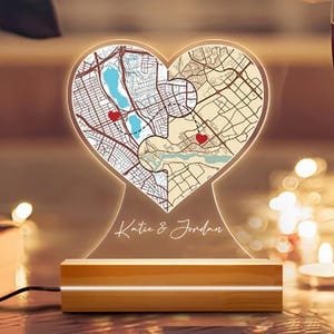 Benutzerdefinierte Paare Nachtlicht, benutzerdefinierte Namen und Datum Lampe, Valentinstag Geschenk, Jahrestag Geschenk, romantisches Geschenk für Paar, Verlobungsgeschenk