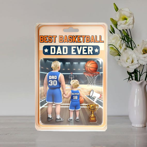 Personalized Father's Day Gift for Dad, Custom Basketball Dad