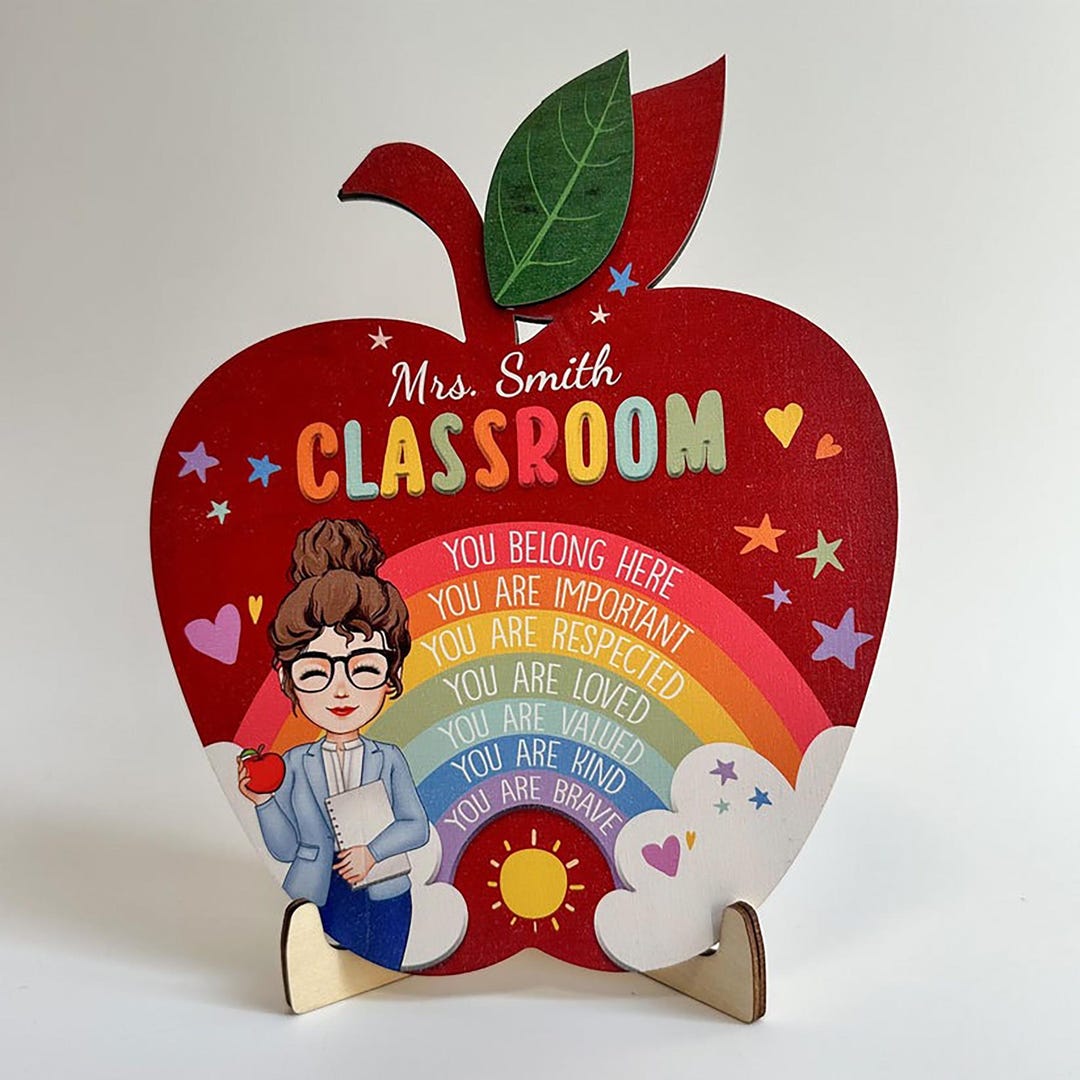 Personalized Teacher Door Sign, Teacher Welcome Back to School Gift ...