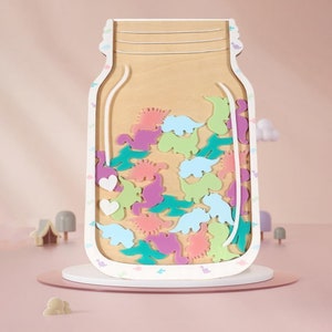 Custom Reward Jar and Tokens, Retro Dinosaur Jar Chore Chart, Classroom Wooden Reward Jar, Rainbow Tokens, Kids Behaviour Jar