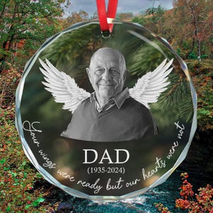 Custom Memorial Photo Ornament, Personalization In Loving Memory Of Loved Ones Memorial Acrylic Ornament, Remembrance Gift, Loss of Father