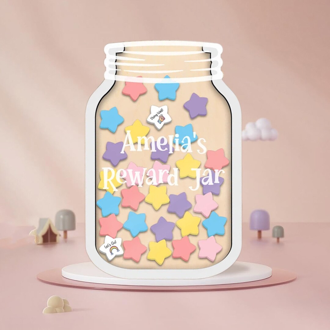 Personalized Star Reward Jar, Kids Rewards Chart, Behavior Chart for ...