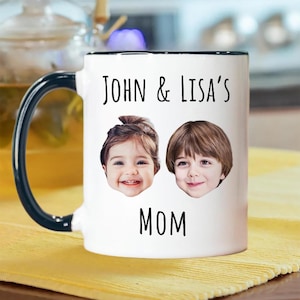 Custom Baby Face Mug, Personalized Baby Face Photo Accent Mug, Fathers Day Mug With Kids Photo, Personalized Photo Mug For Dad, Grandpa