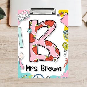 Custom Teacher Clipboard, Personalized Teacher student Acrylic Clipboard, Teacher Appreciation Gift, Custom Clipboard with Name
