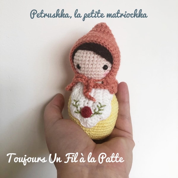 Pattern tutorial Russian Doll Petrushka the little Matryoshka French and English (US terms)