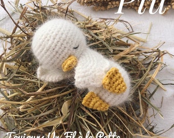 set mini bébé et son couffin, crochet, amigurumi