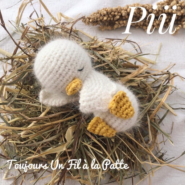 tutoriel crochet amigurumi Piü le caneton English US TERMS, Dutch (NL) et Français