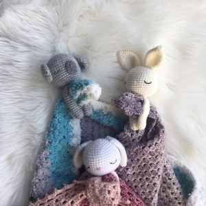 Vintage granny koala rabbit crochet amigurumi soft toy pattern tutorial