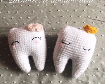 Quenotte pattern tutorial, the tooth comforter, the ideal companion for the little mouse or the tooth fairy, in French, crochet, amigurumi