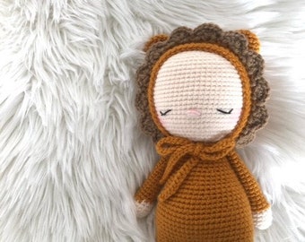 tutorial pattern Maxi Léo the lion Capu'Choux amigurumi French and English crochet (US terms)
