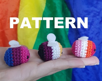 CROCHET PATTERN bi bee - pride bees