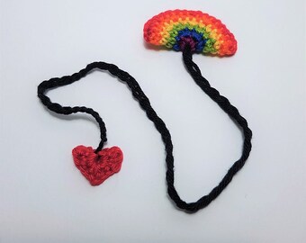 Marcador de libros arcoíris del orgullo